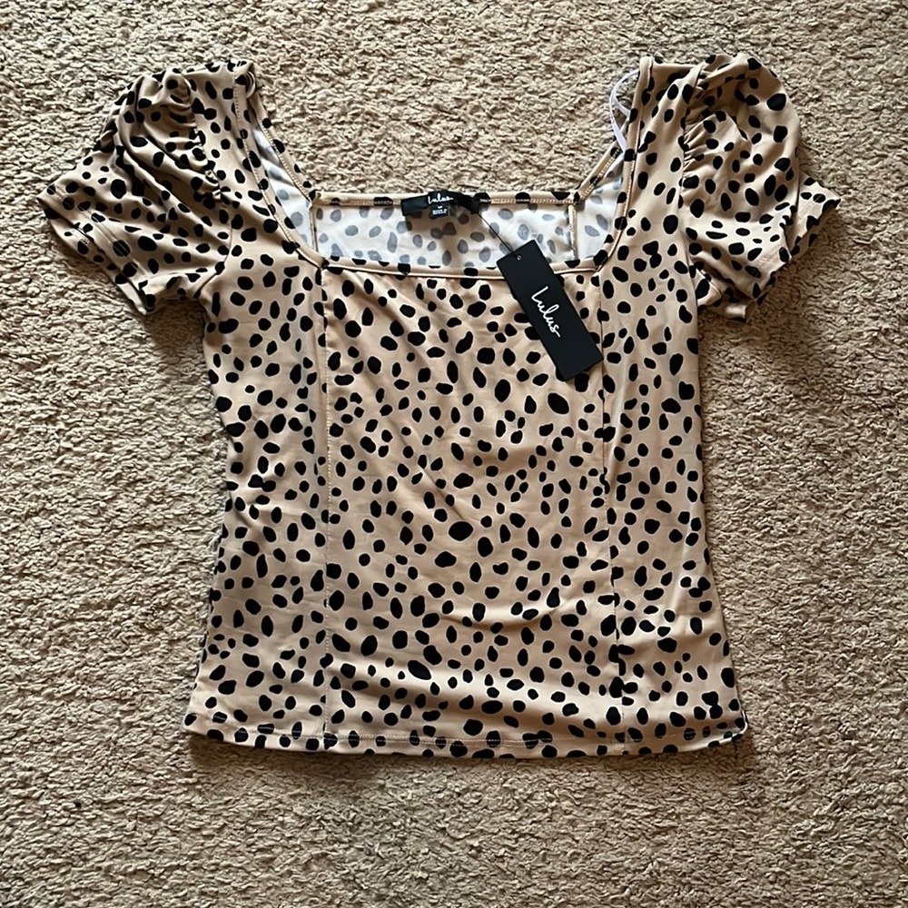 Cheetah print cotton top